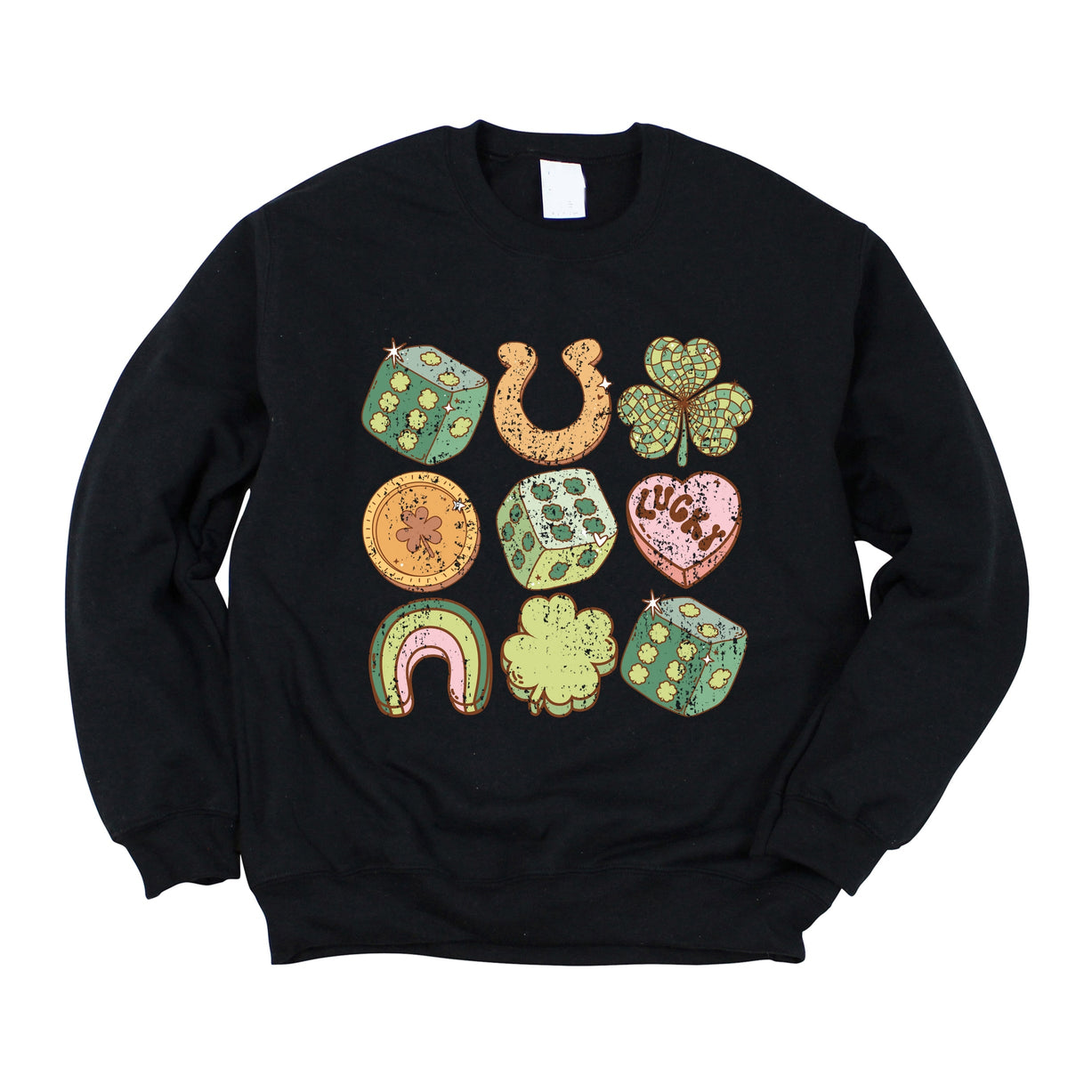 St. Patrick's Charm Chart -  Womens Graphic Sweatshirt