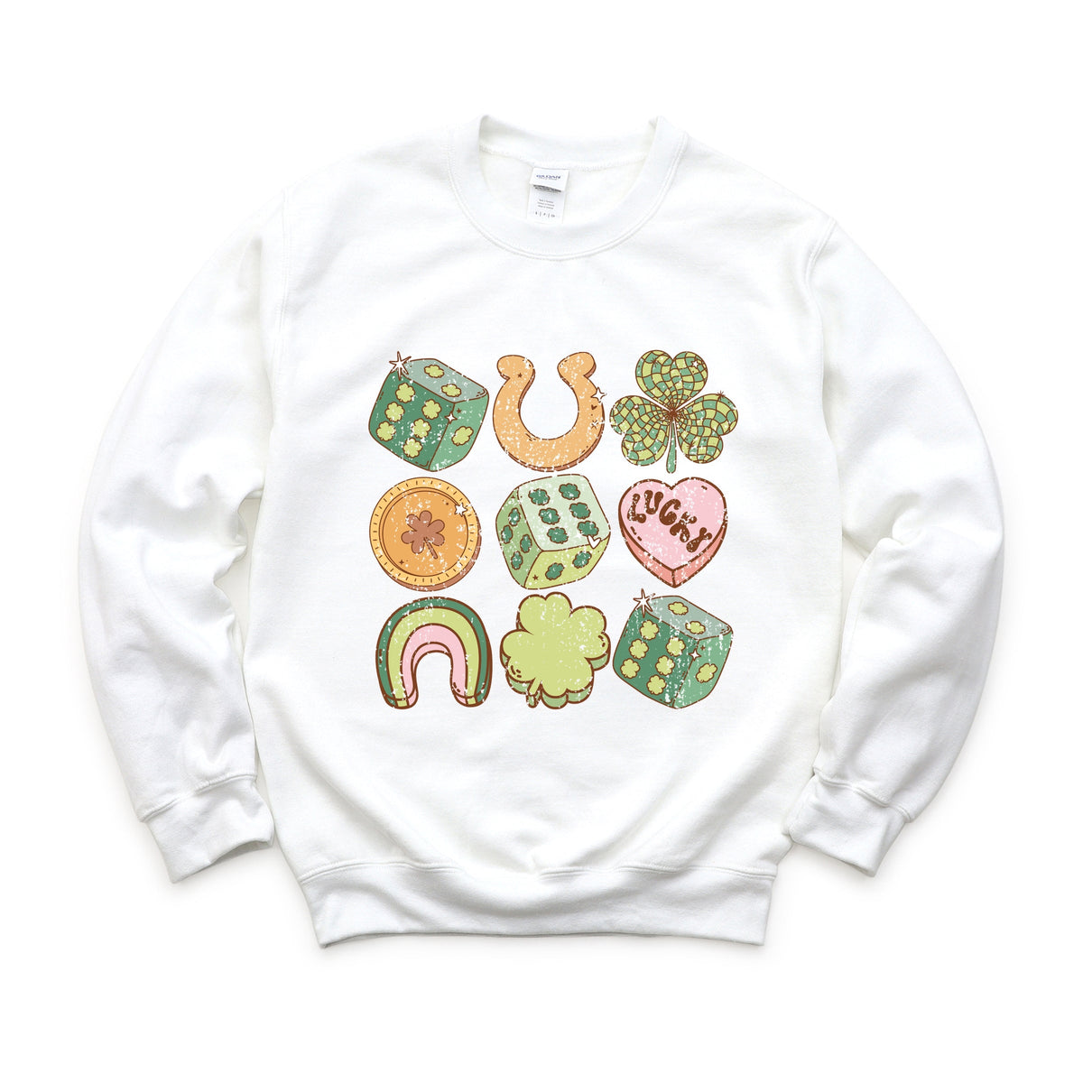 St. Patrick's Charm Chart -  Womens Graphic Sweatshirt