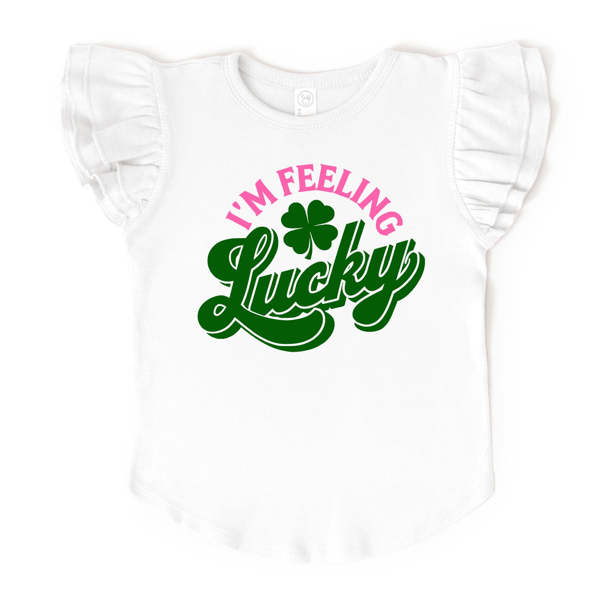 I'm Feeling Lucky Colorful - Flutter Sleeve Graphic T-Shirt