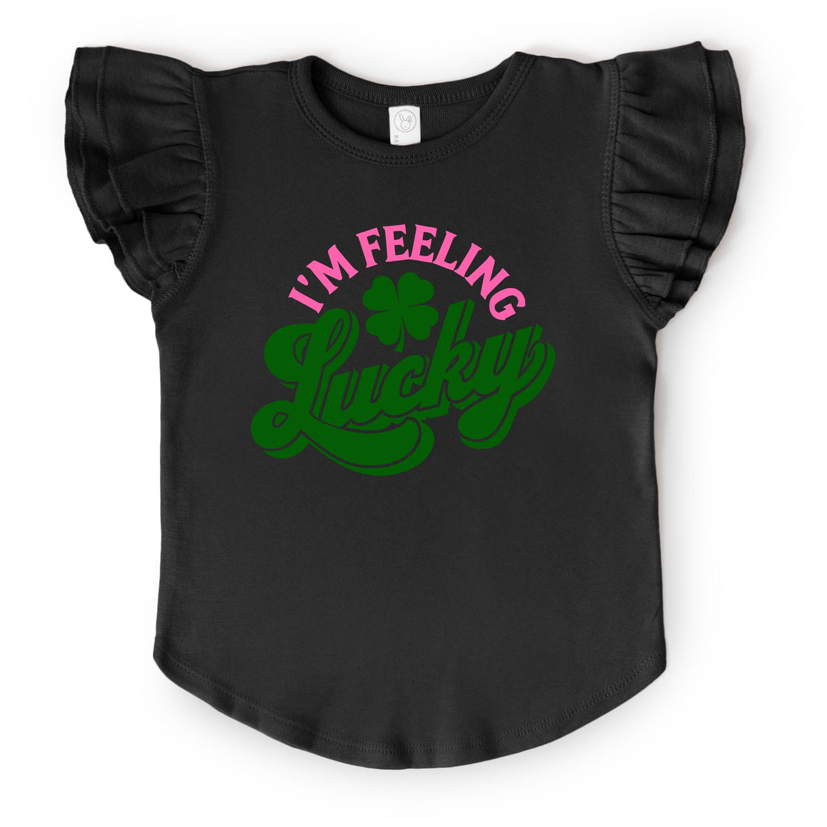 I'm Feeling Lucky Colorful - Flutter Sleeve Graphic T-Shirt