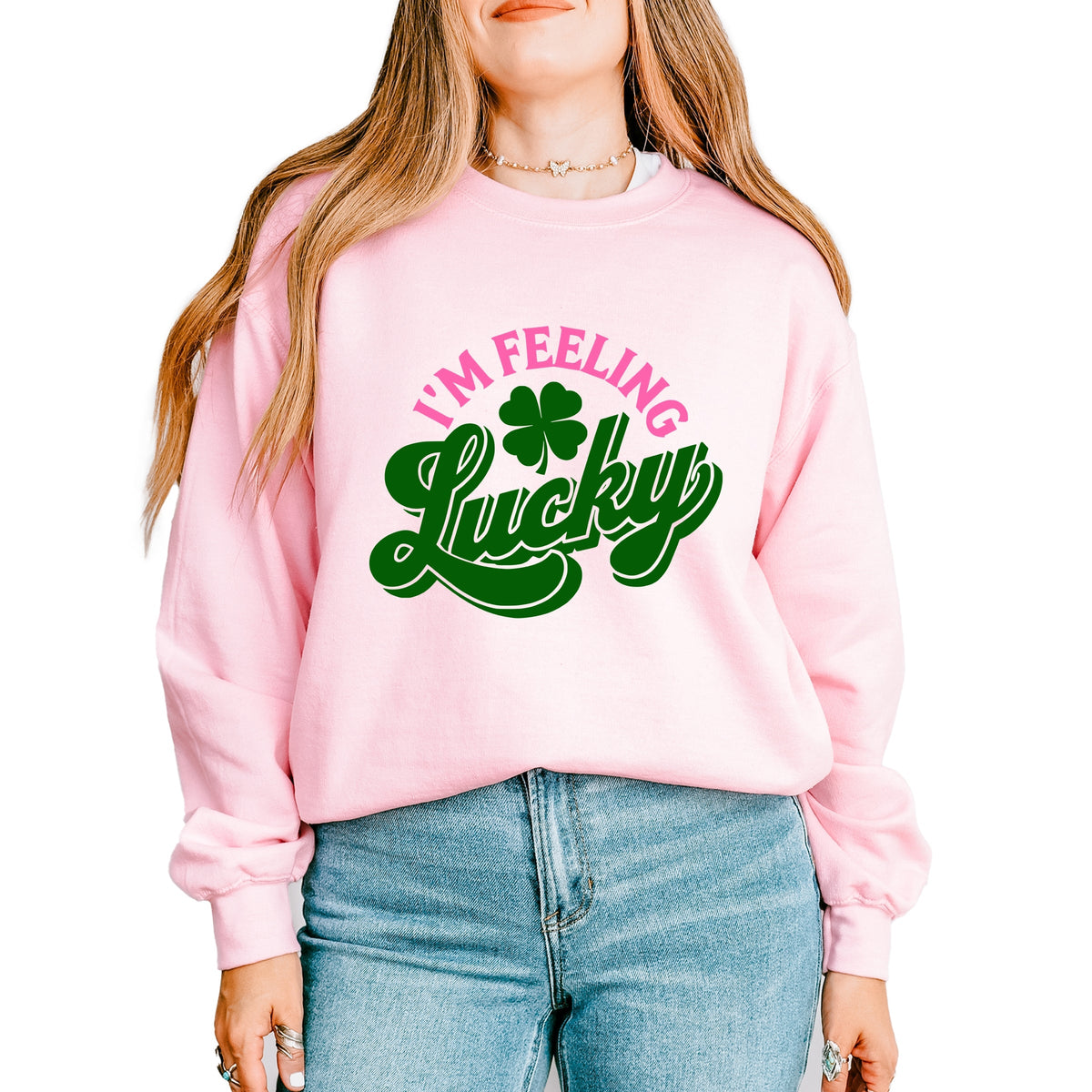 I'm Feeling Lucky Colorful - Women's Graphic Sweatshirt