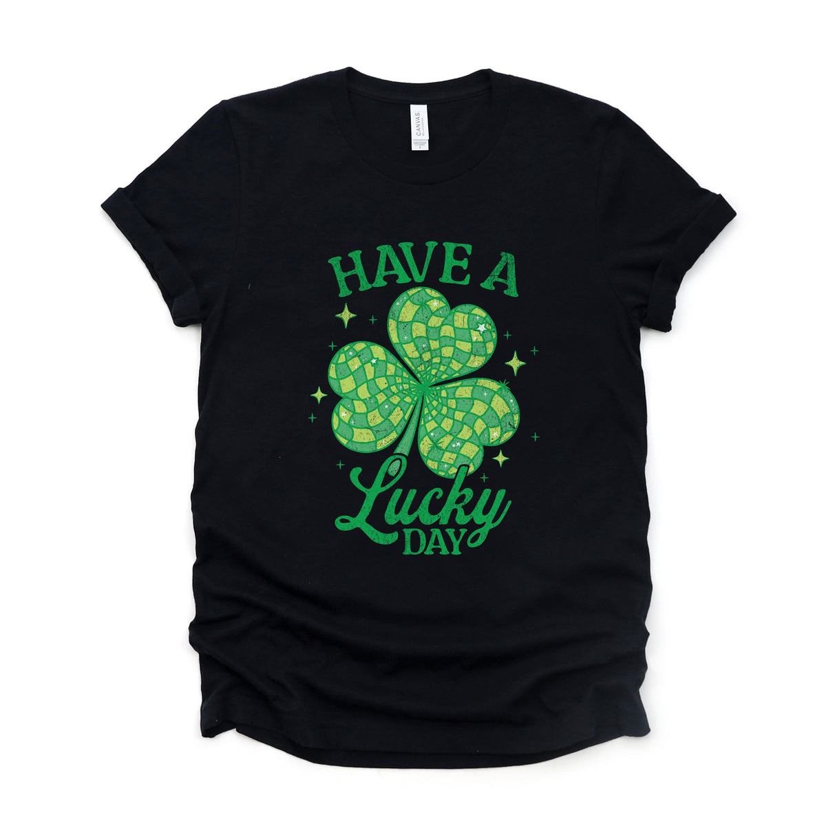 Have A Lucky Day Disco Distressed - Women's Short Sleeve Graphic T-Shirt