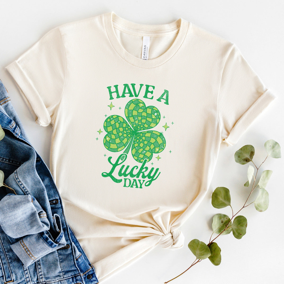 Have A Lucky Day Disco Distressed - Women's Short Sleeve Graphic T-Shirt