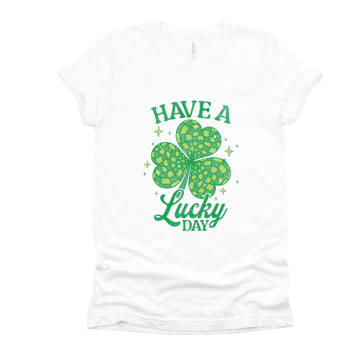 Have A Lucky Day Disco Distressed - Women's Short Sleeve Graphic T-Shirt