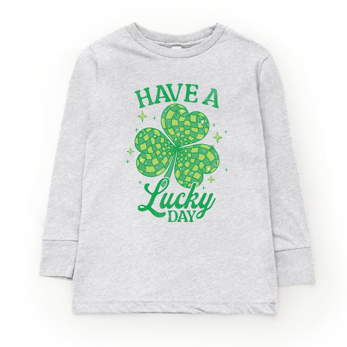 Have A Lucky Day Disco Distressed - Youth Long Sleeve Graphic T-Shirt
