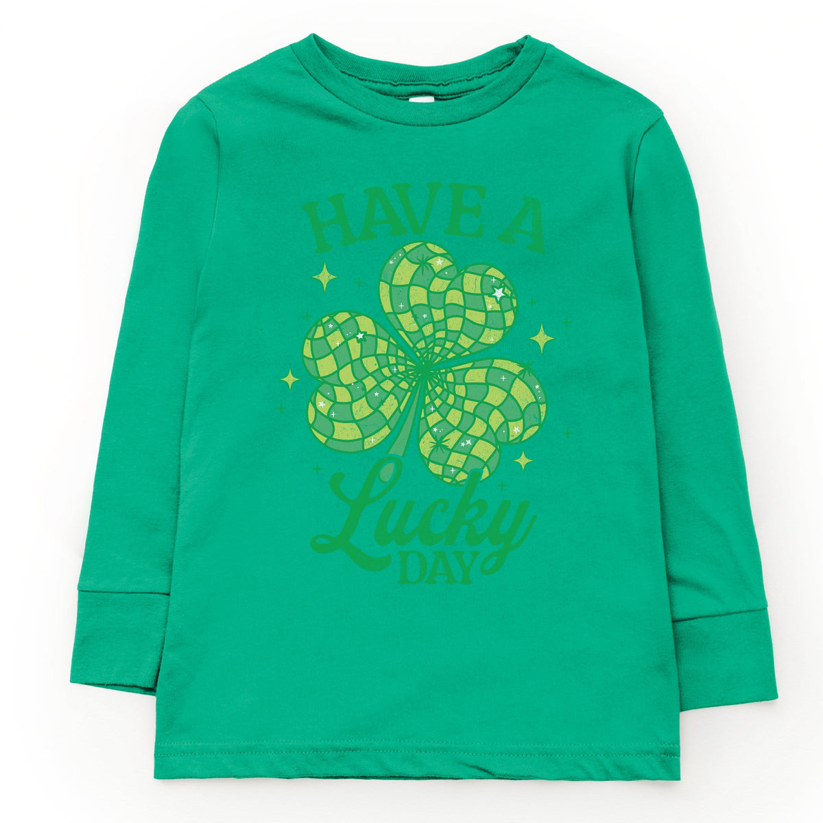 Have A Lucky Day Disco Distressed - Youth Long Sleeve Graphic T-Shirt
