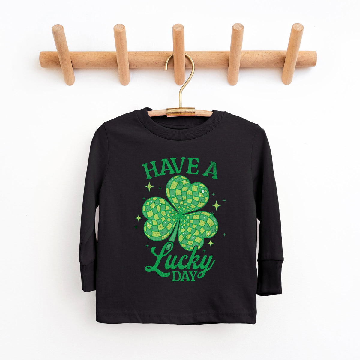 Have A Lucky Day Disco Distressed - Youth Long Sleeve Graphic T-Shirt