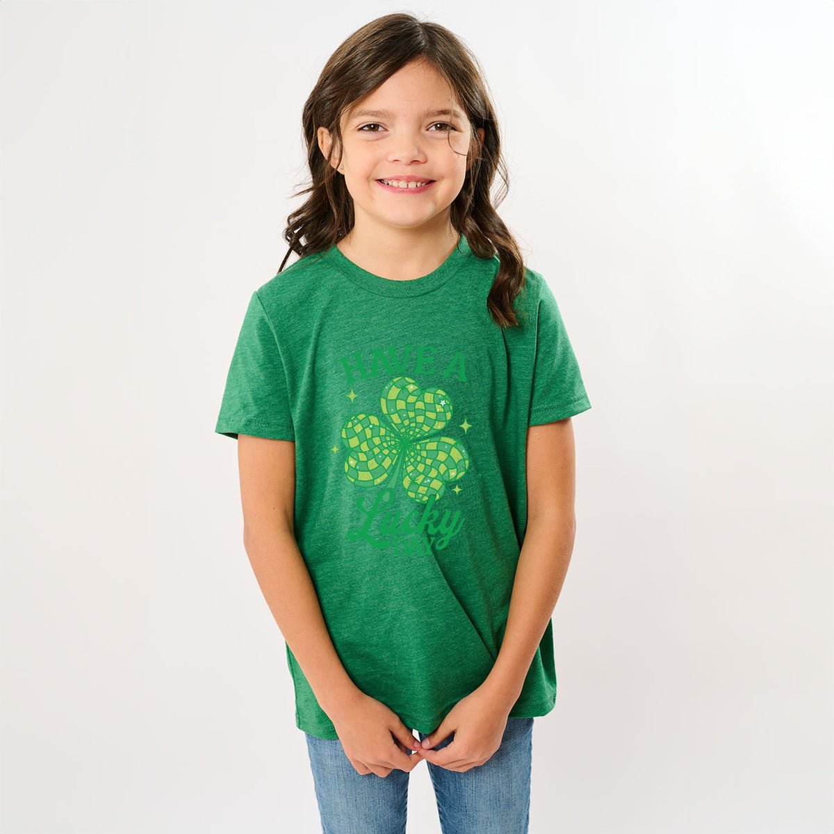 Have A Lucky Day Disco Distressed - Youth Short Sleeve Graphic T-Shirt