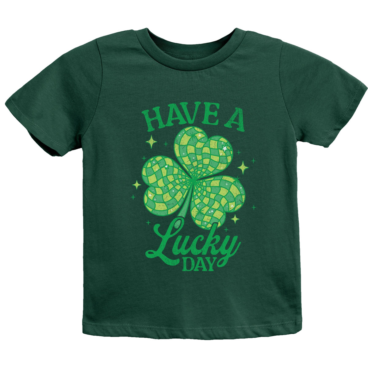 Have A Lucky Day Disco Distressed - Youth Short Sleeve Graphic T-Shirt
