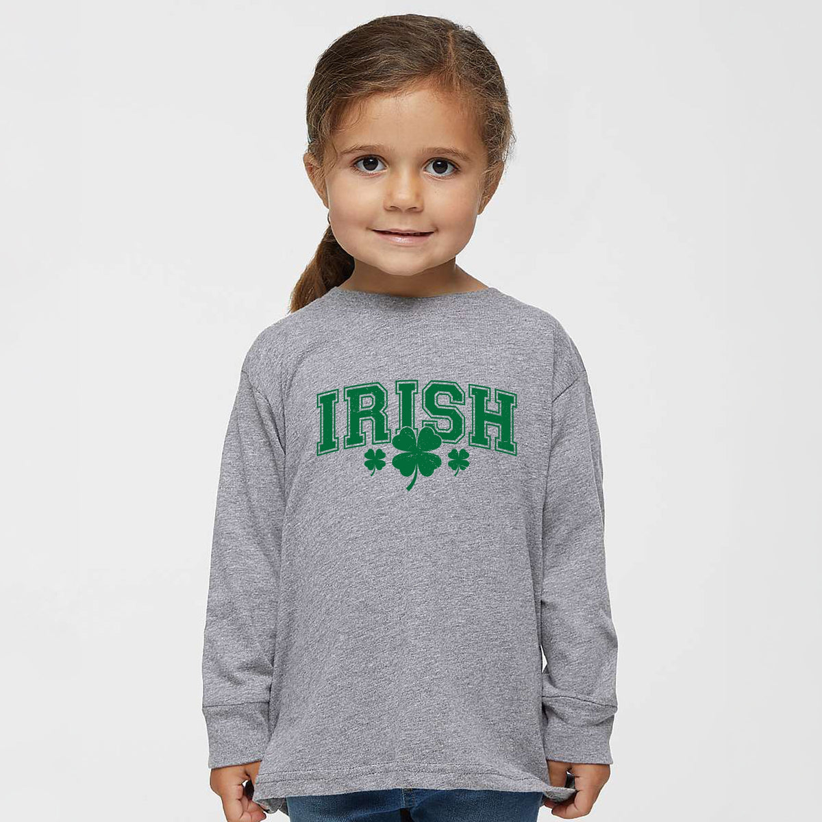 Irish Varsity Outline Arched - Toddler Long Sleeve Graphic Tee