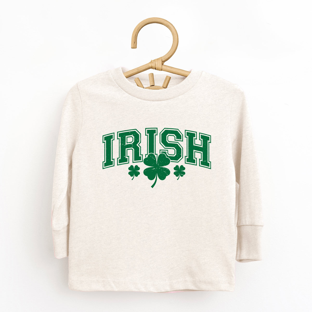 Irish Varsity Outline Arched - Toddler Long Sleeve Graphic Tee