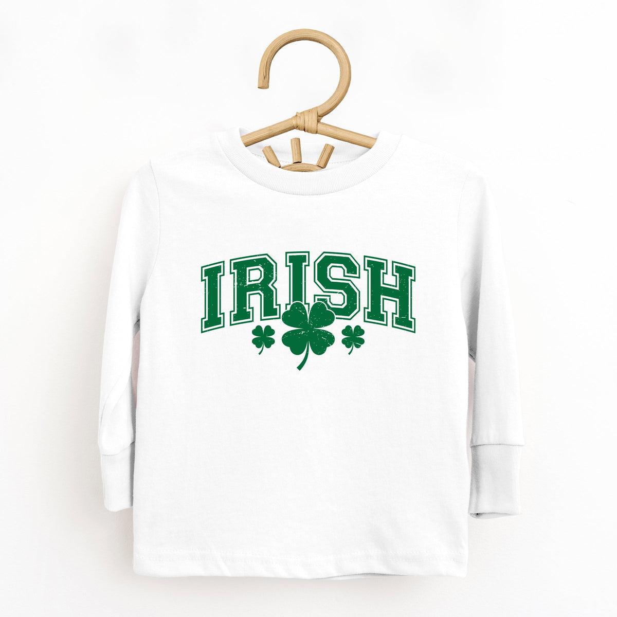 Irish Varsity Outline Arched - Toddler Long Sleeve Graphic Tee