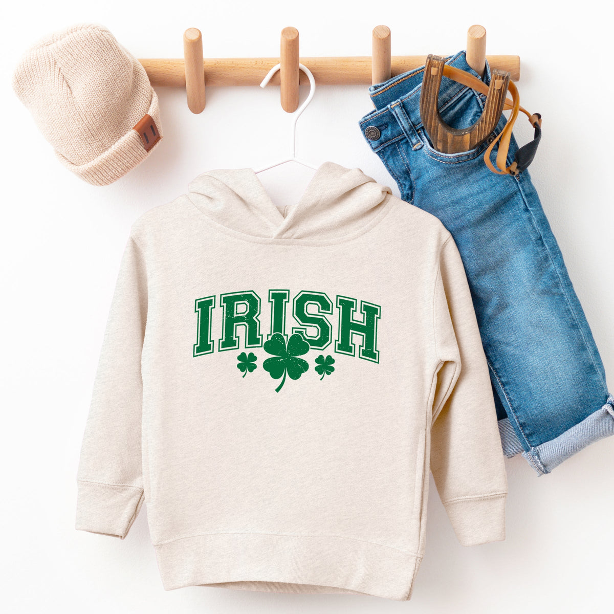 Irish Varsity Outline Arched - Toddler Hoodie