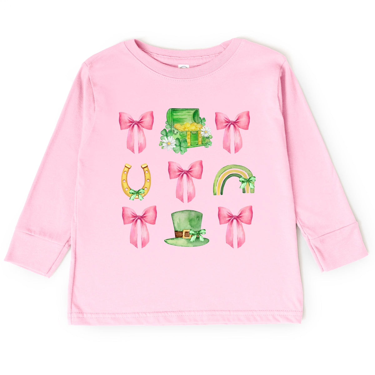 Leprechaun Chart Coquette - Toddler Long Sleeve Graphic Tee