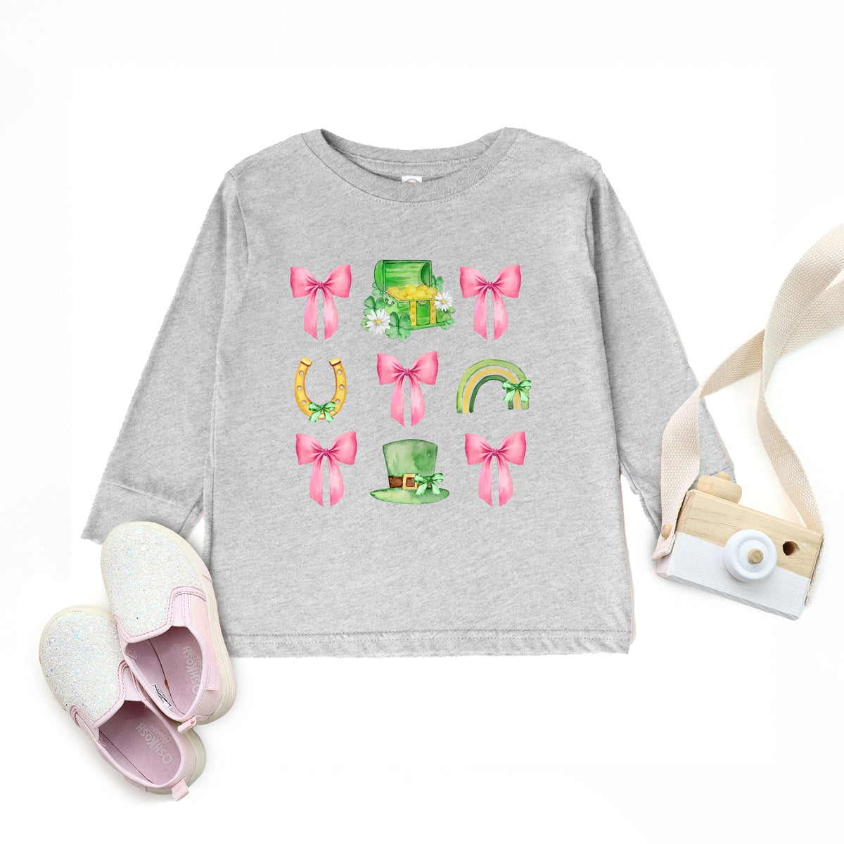 Leprechaun Chart Coquette - Toddler Long Sleeve Graphic Tee