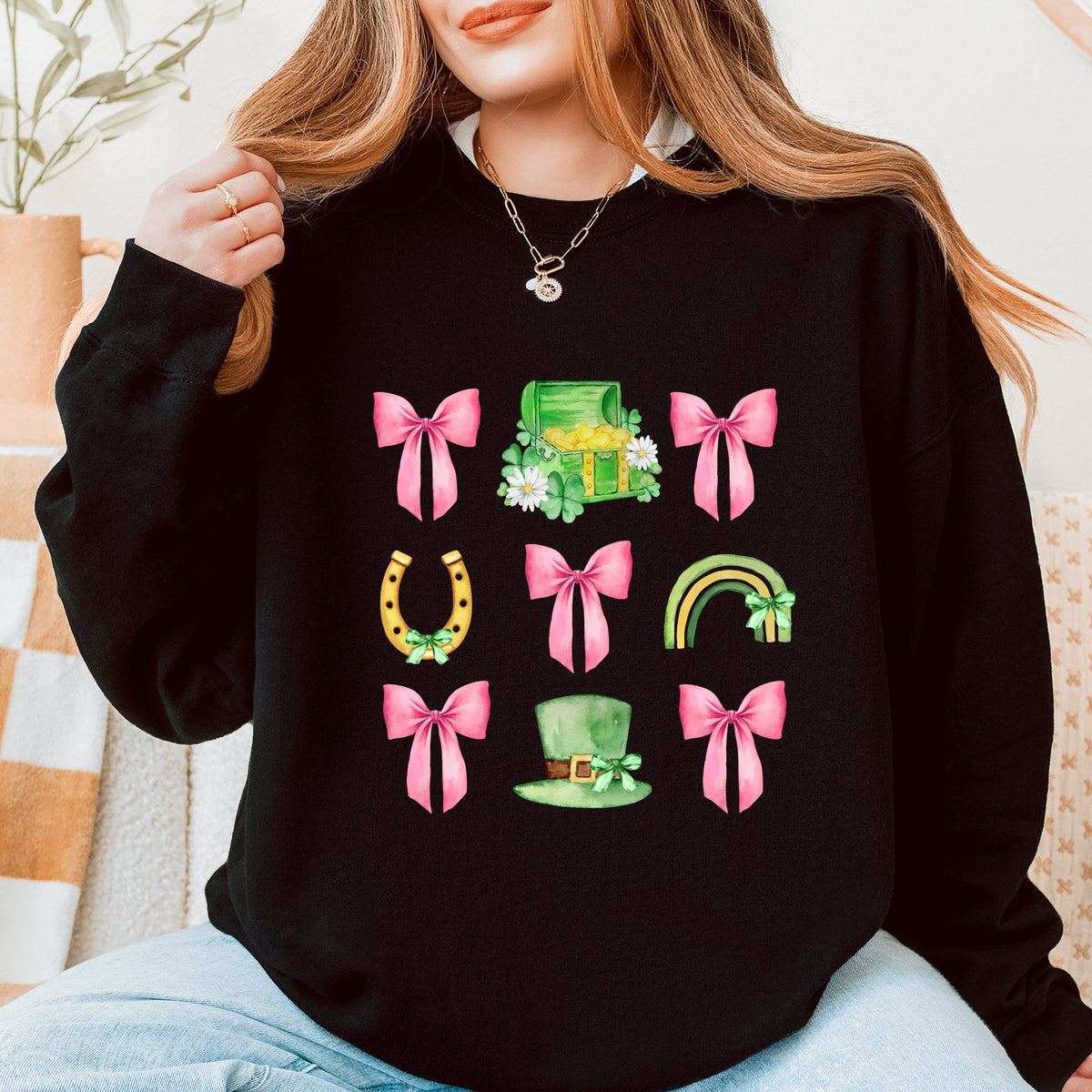 Leprechaun Chart Coquette - Women's Graphic Sweatshirt