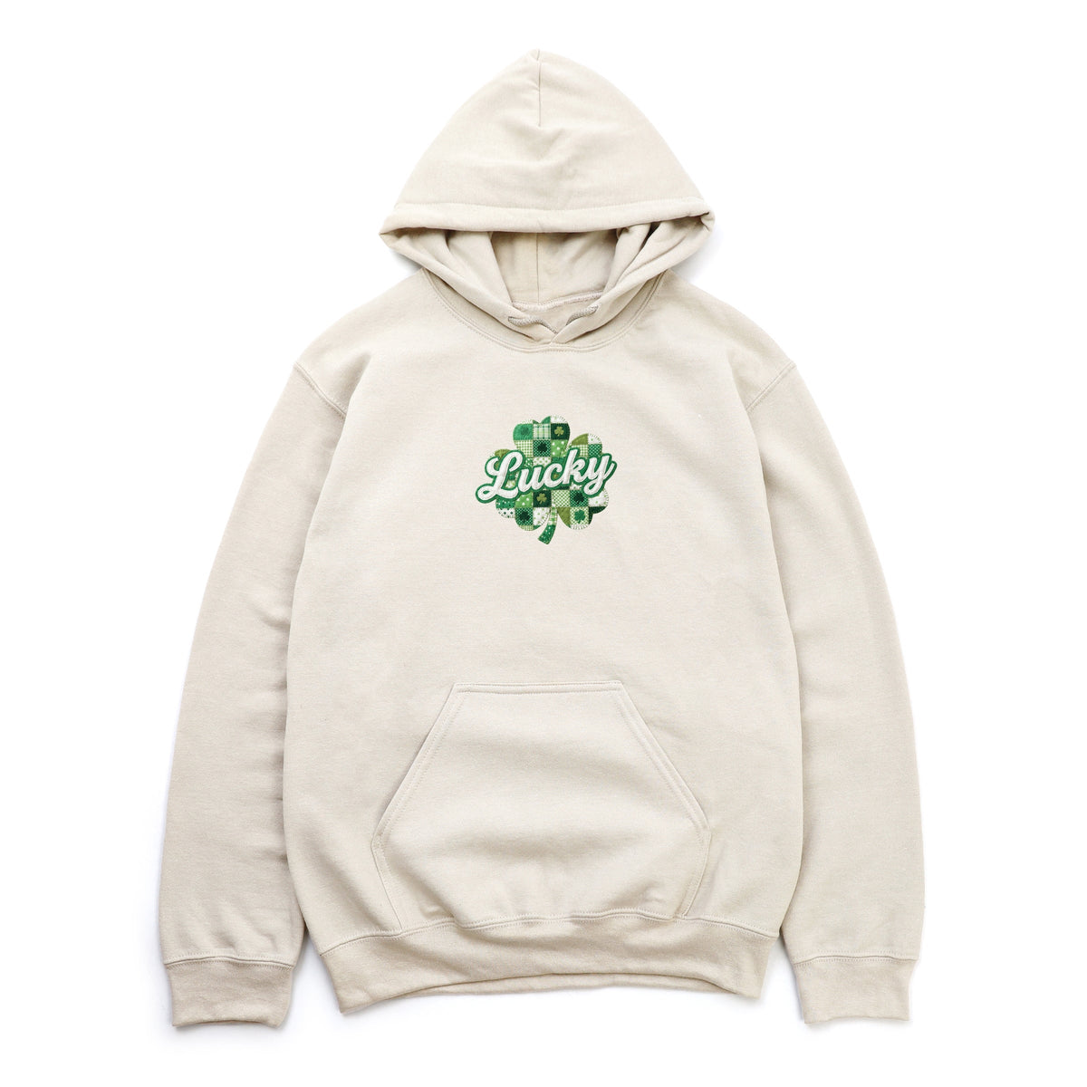 Lucky Clover Patchwork Print - Women's Graphic Hoodie