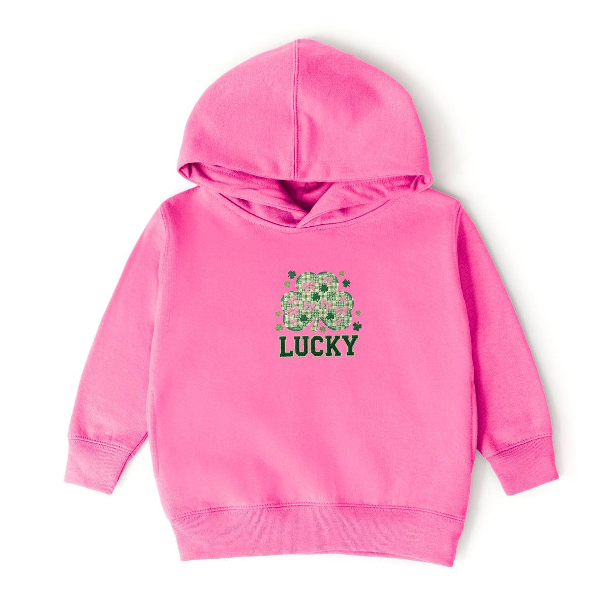 Lucky Varsity Coquette Patchwork Print - Toddler Hoodie