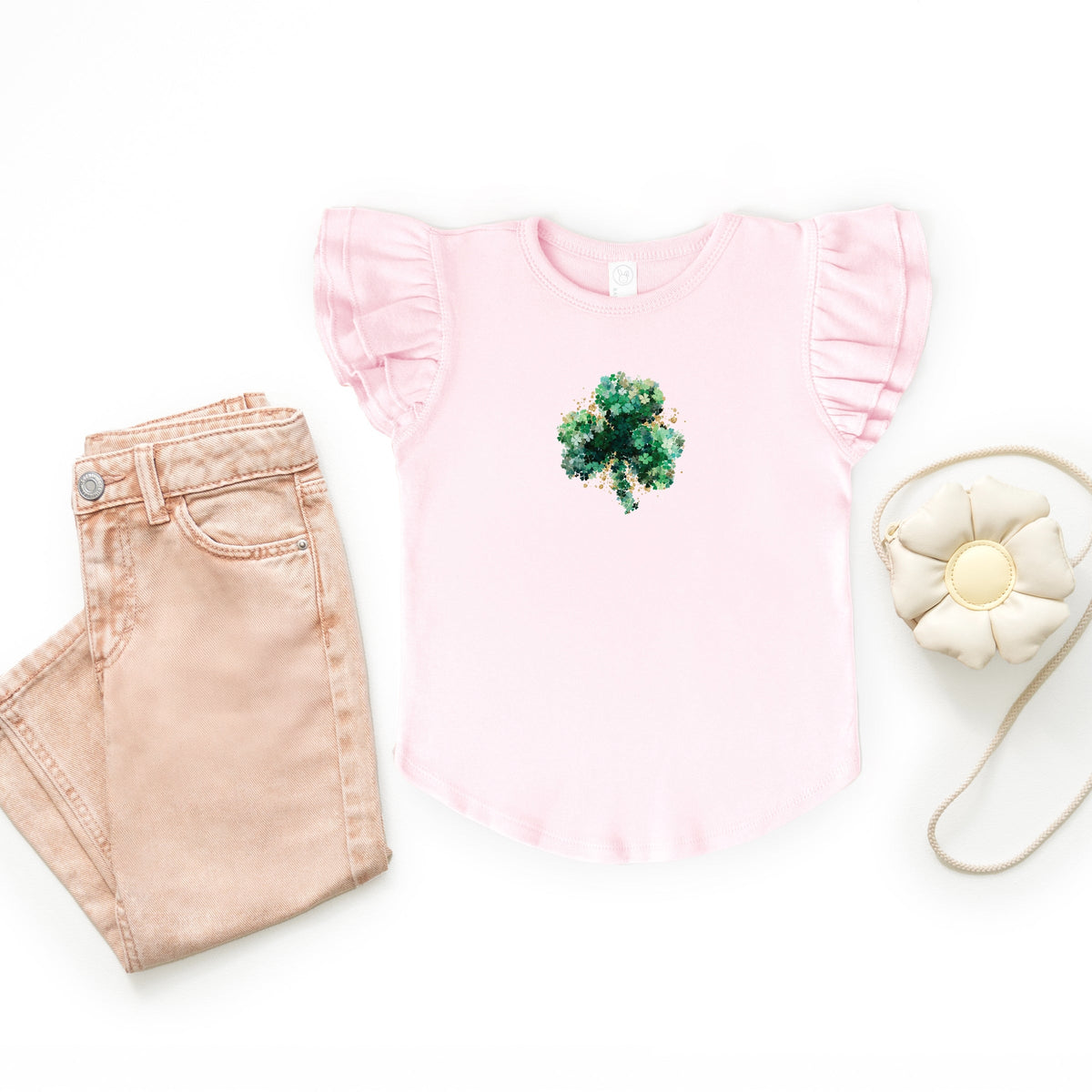 Clover Cluster - Flutter Sleeve Graphic T-Shirt