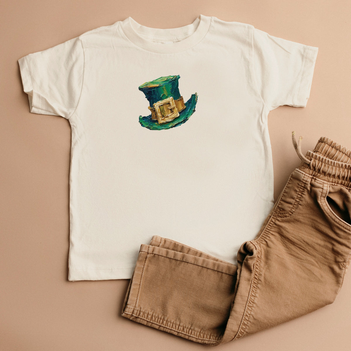 Leprechaun Hat Paint Print - Toddler Short Sleeve Graphic T-Shirt