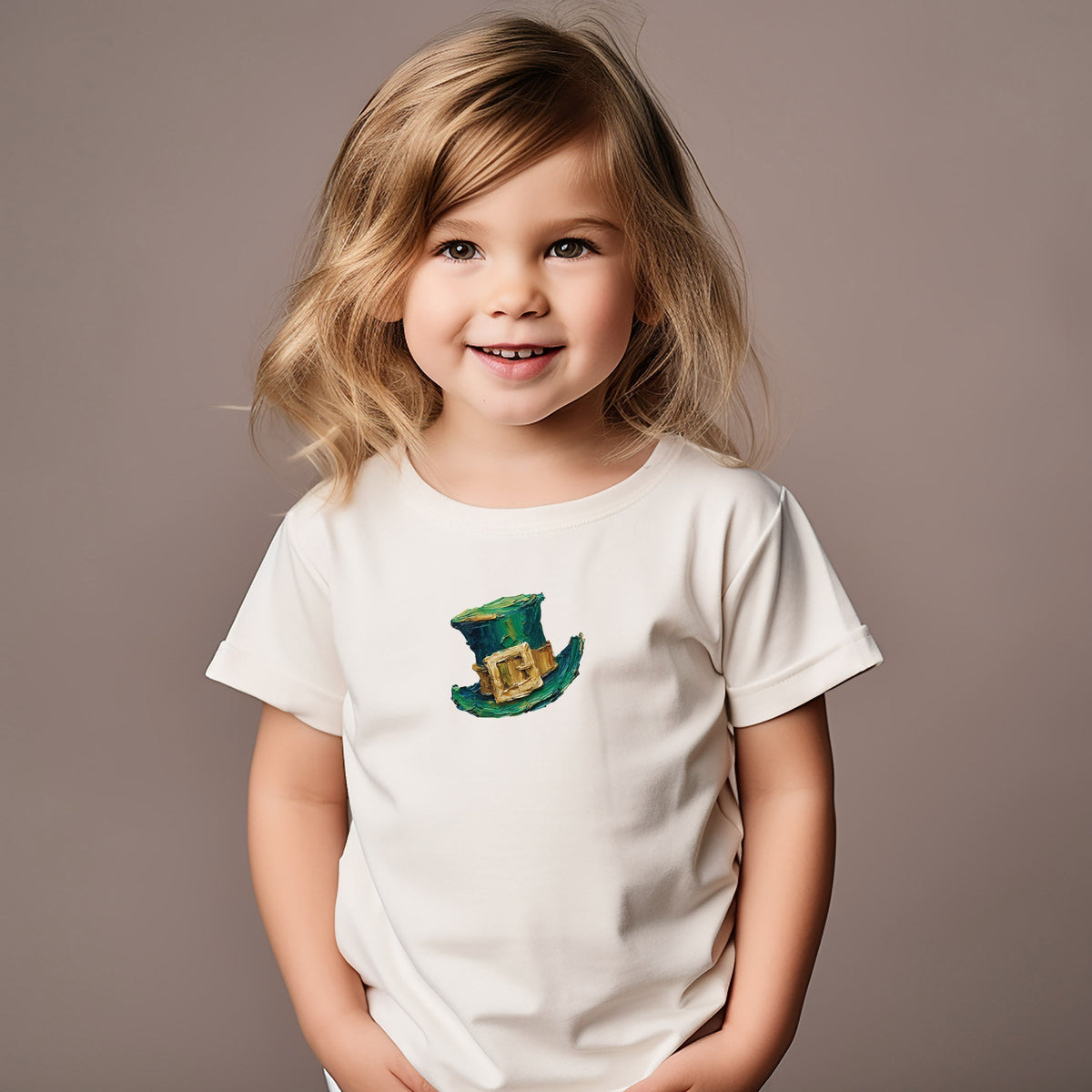 Leprechaun Hat Paint Print - Toddler Short Sleeve Graphic T-Shirt