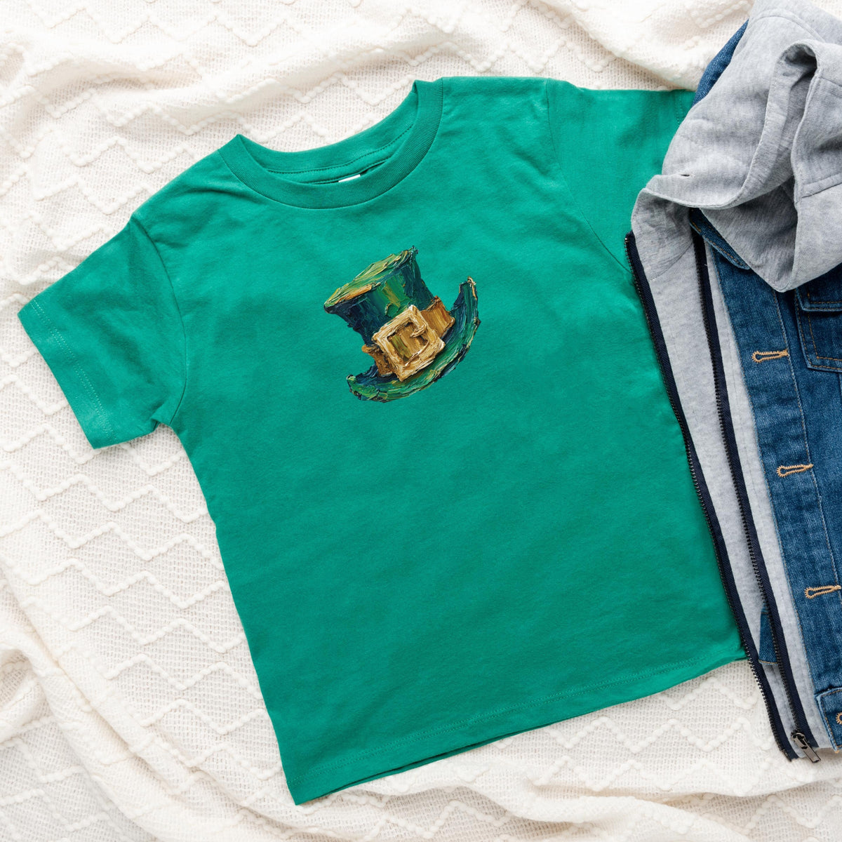 Leprechaun Hat Paint Print - Toddler Short Sleeve Graphic T-Shirt