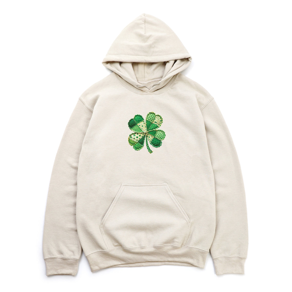 Four Leaf Clover Patchwork Print - Women's Graphic Hoodie