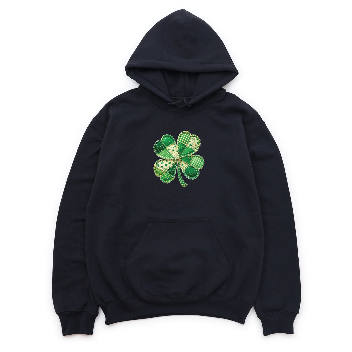 Four Leaf Clover Patchwork Print - Women's Graphic Hoodie