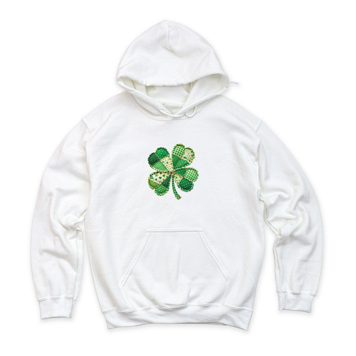 Four Leaf Clover Patchwork Print - Women's Graphic Hoodie