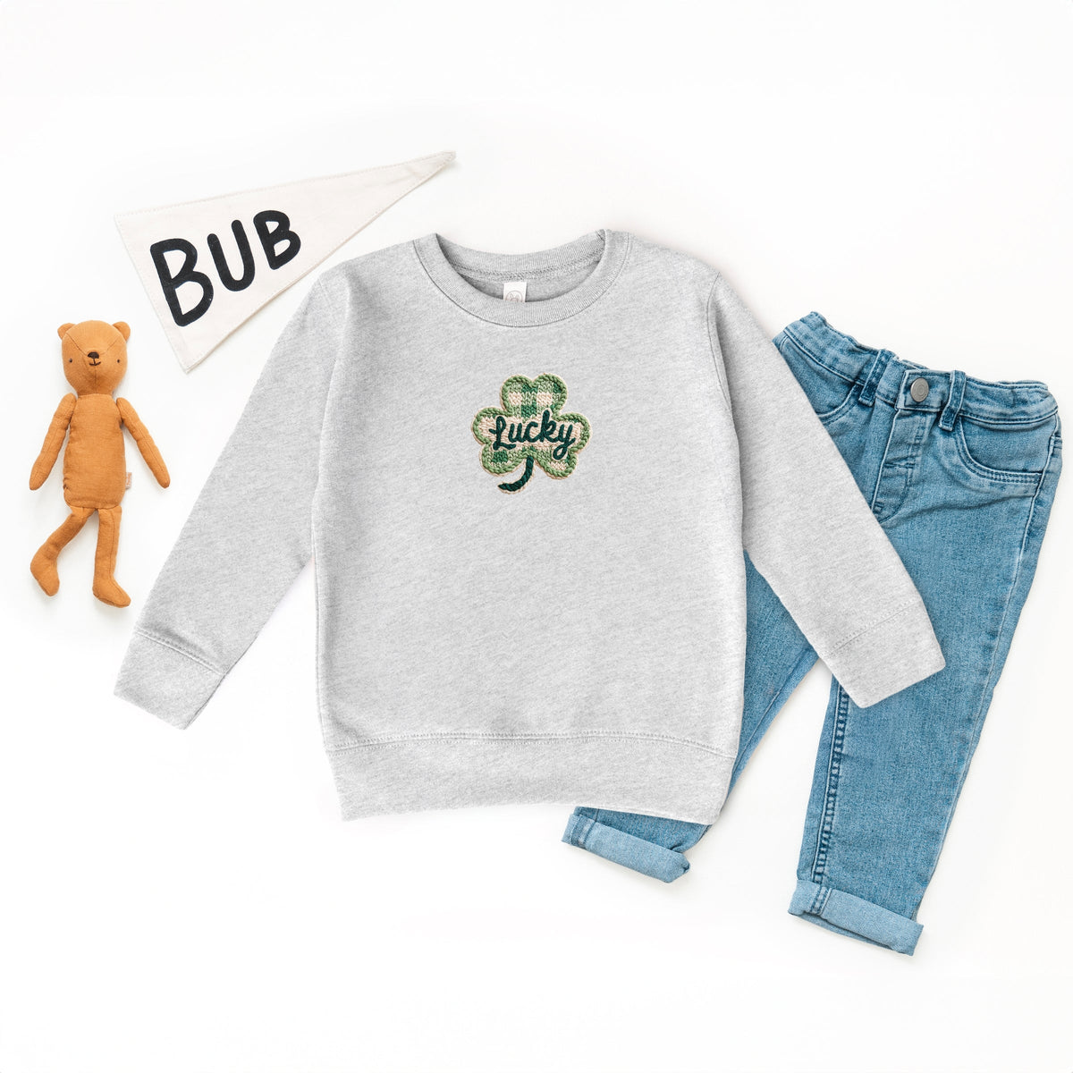 Lucky Clover Yarn Print - Toddler Graphic Sweatshirt