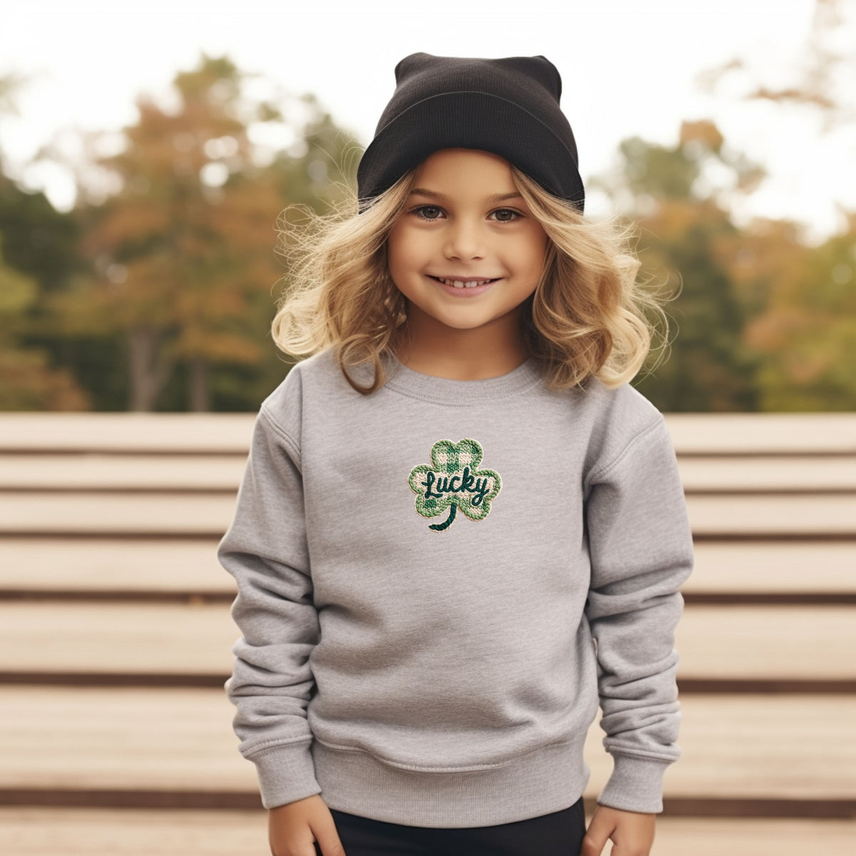 Lucky Clover Yarn Print - Toddler Graphic Sweatshirt