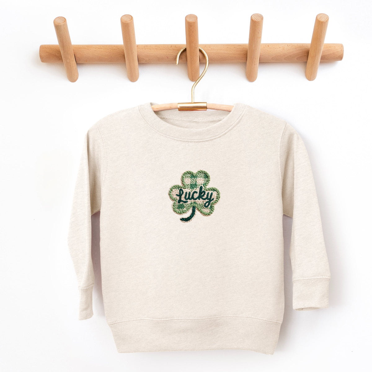 Lucky Clover Yarn Print - Toddler Graphic Sweatshirt