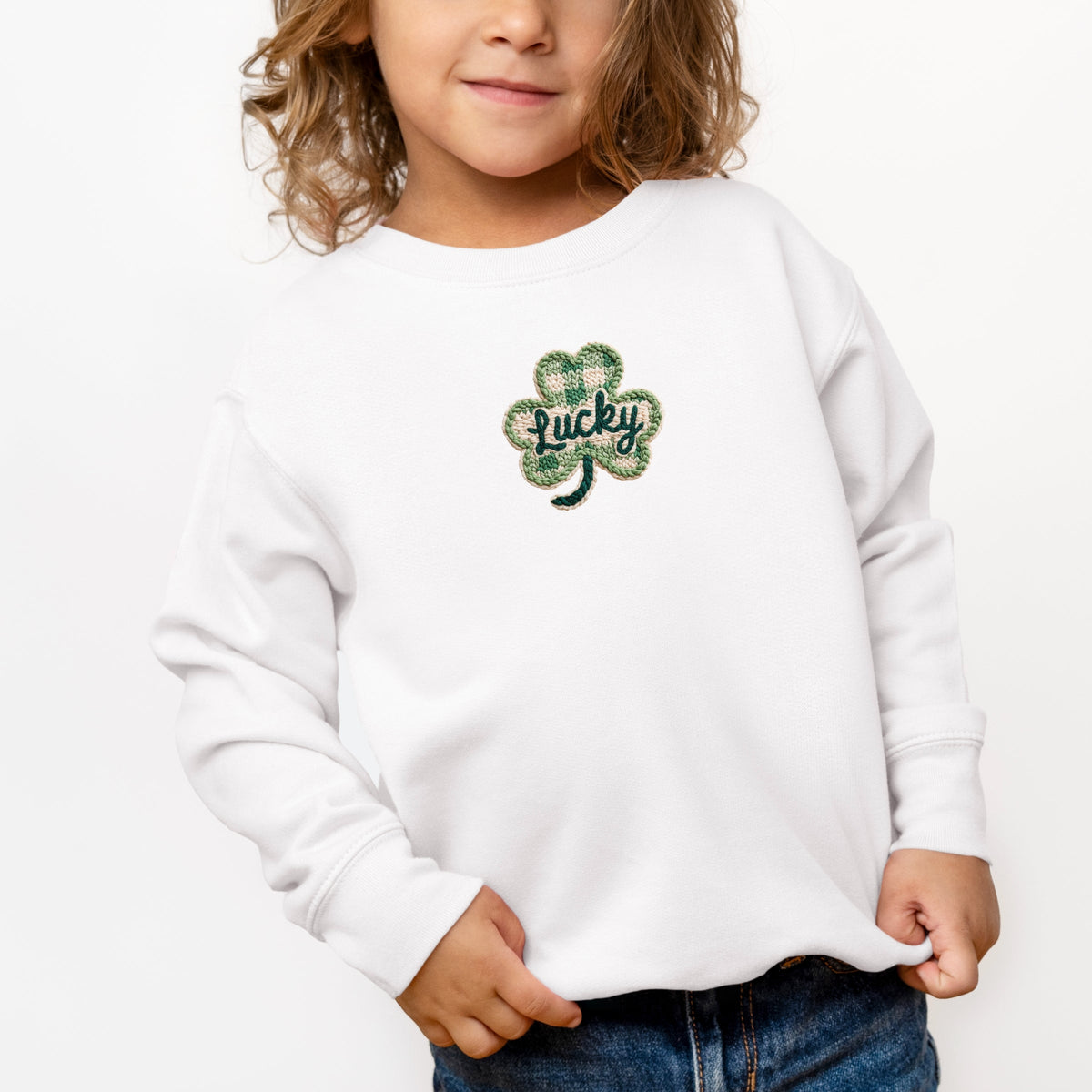 Lucky Clover Yarn Print - Toddler Graphic Sweatshirt