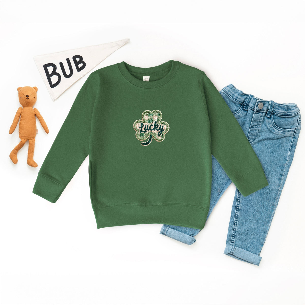 Lucky Clover Yarn Print - Toddler Graphic Sweatshirt