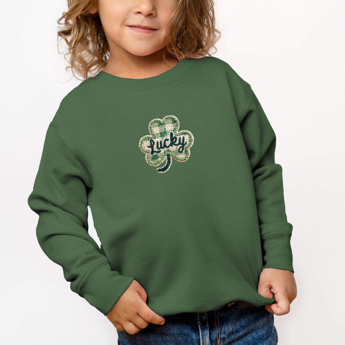 Lucky Clover Yarn Print - Toddler Graphic Sweatshirt