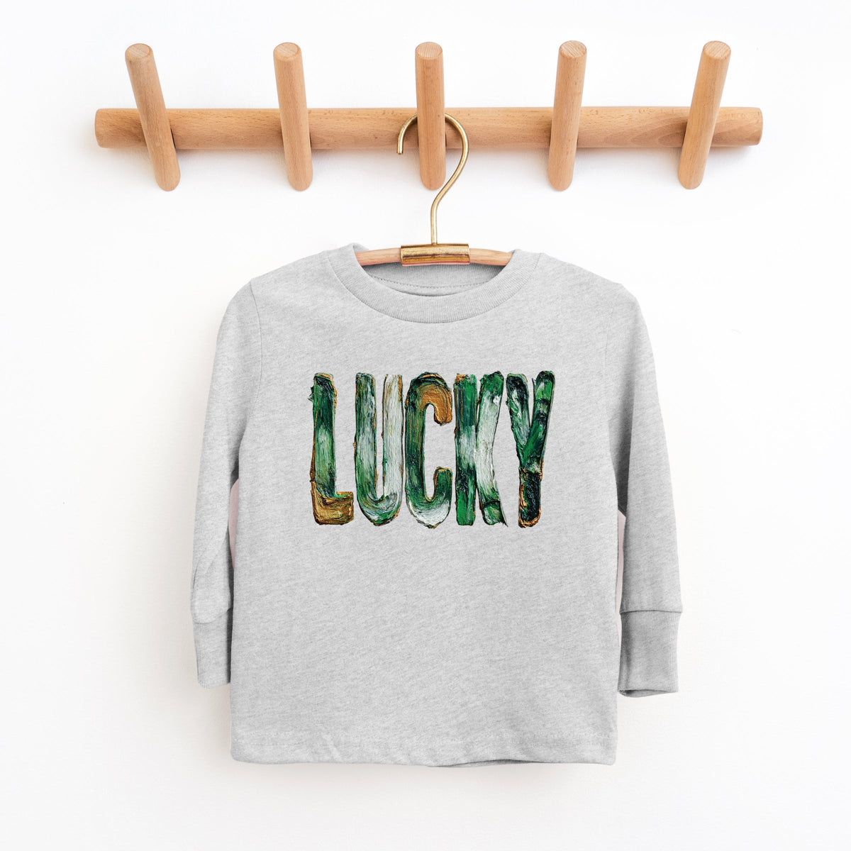 Lucky Paint Print - Youth Long Sleeve Graphic T-Shirt