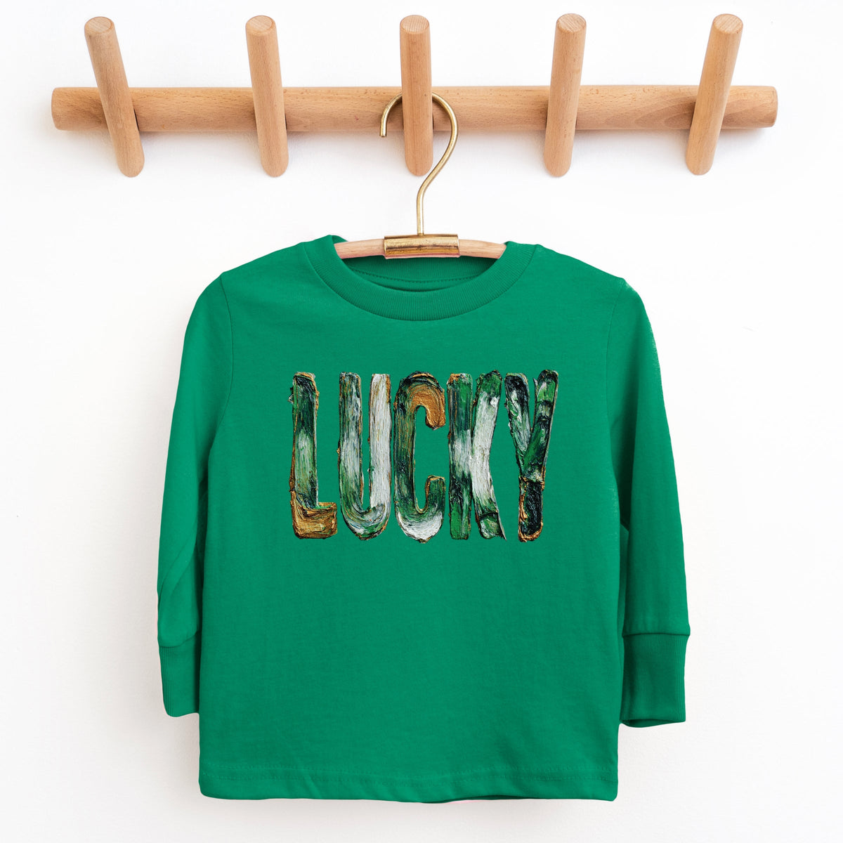 Lucky Paint Print - Youth Long Sleeve Graphic T-Shirt