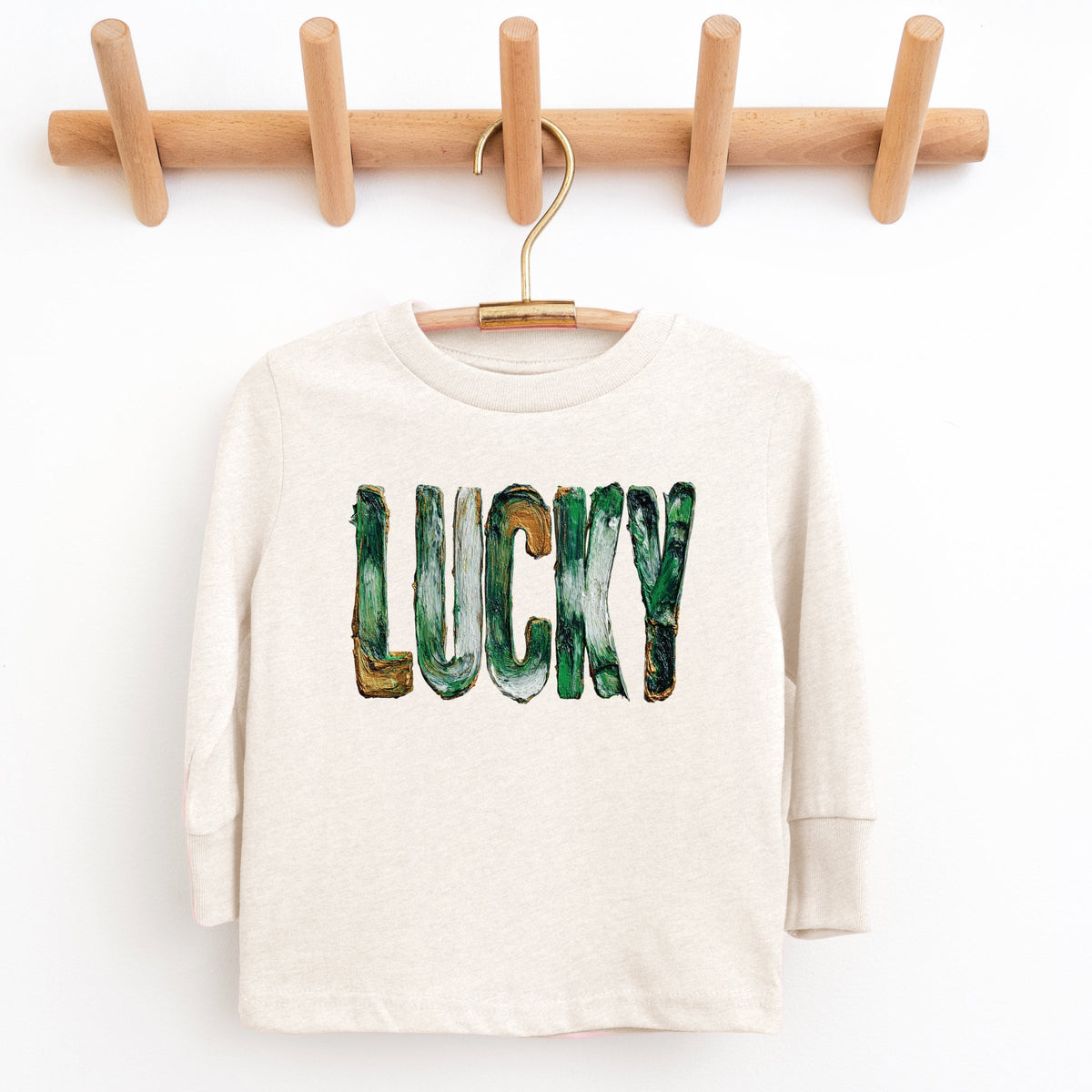 Lucky Paint Print - Youth Long Sleeve Graphic T-Shirt