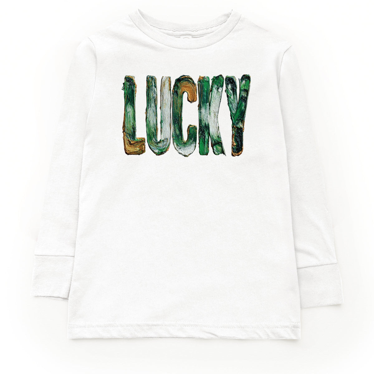 Lucky Paint Print - Youth Long Sleeve Graphic T-Shirt