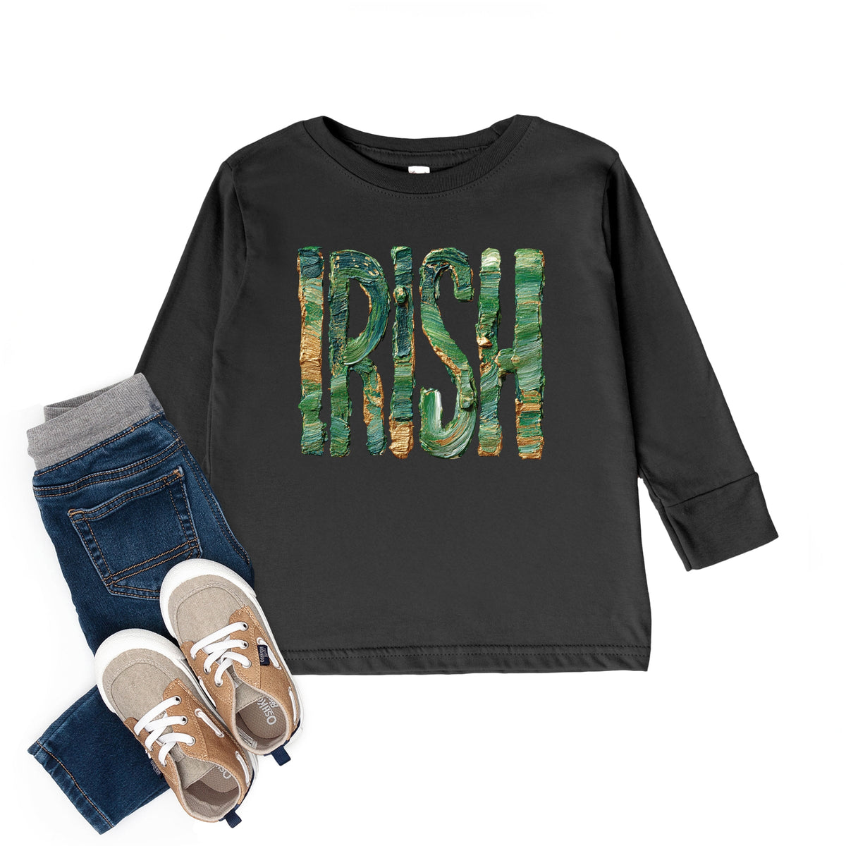 Irish Paint Print - Toddler Long Sleeve Graphic Tee