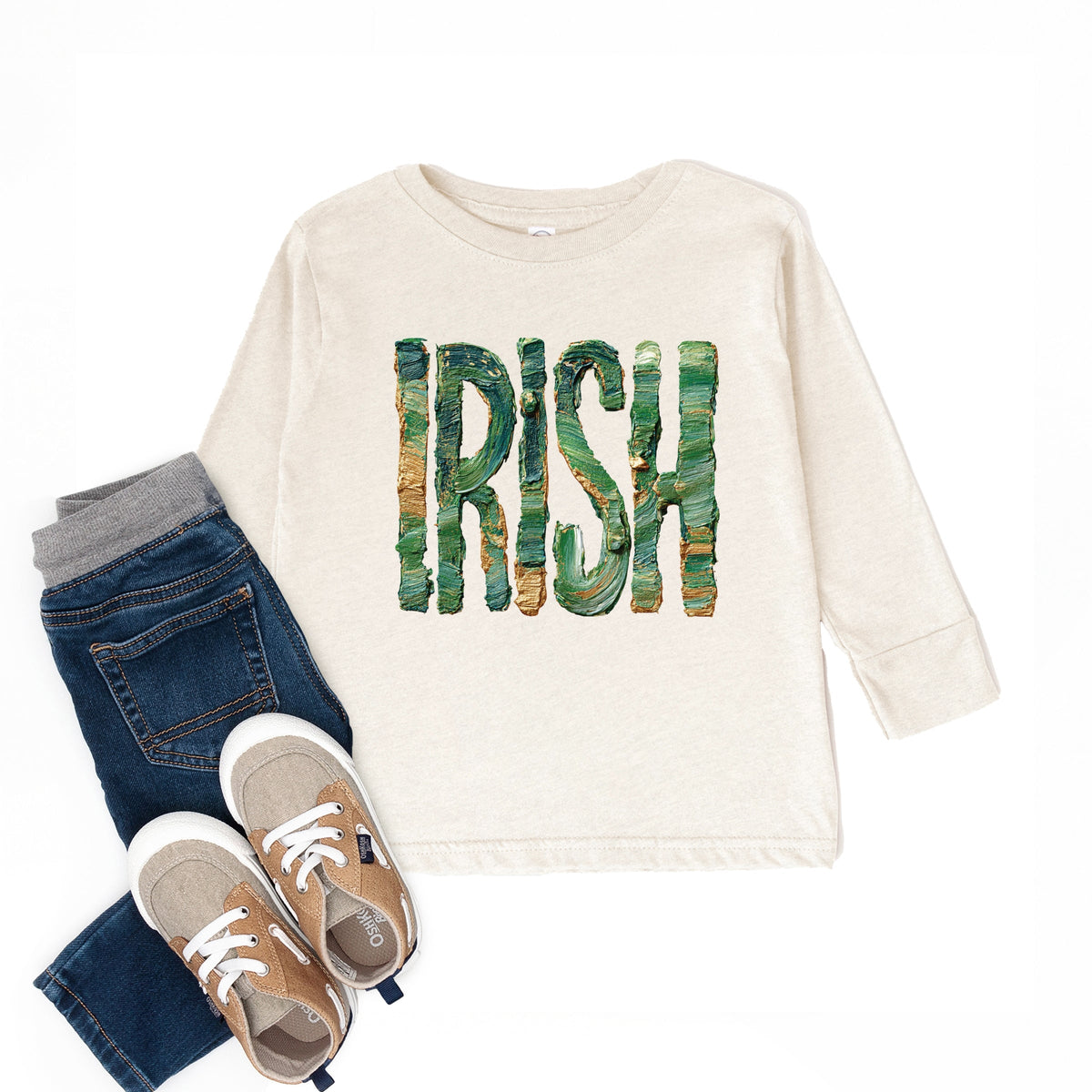Irish Paint Print - Toddler Long Sleeve Graphic Tee
