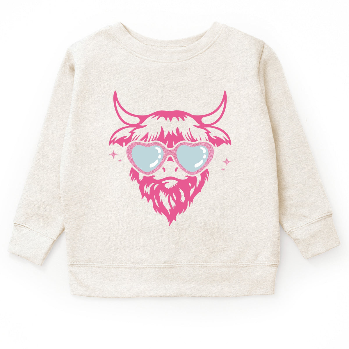 Cow Heart Glasses Glitter - Youth Graphic Sweatshirt