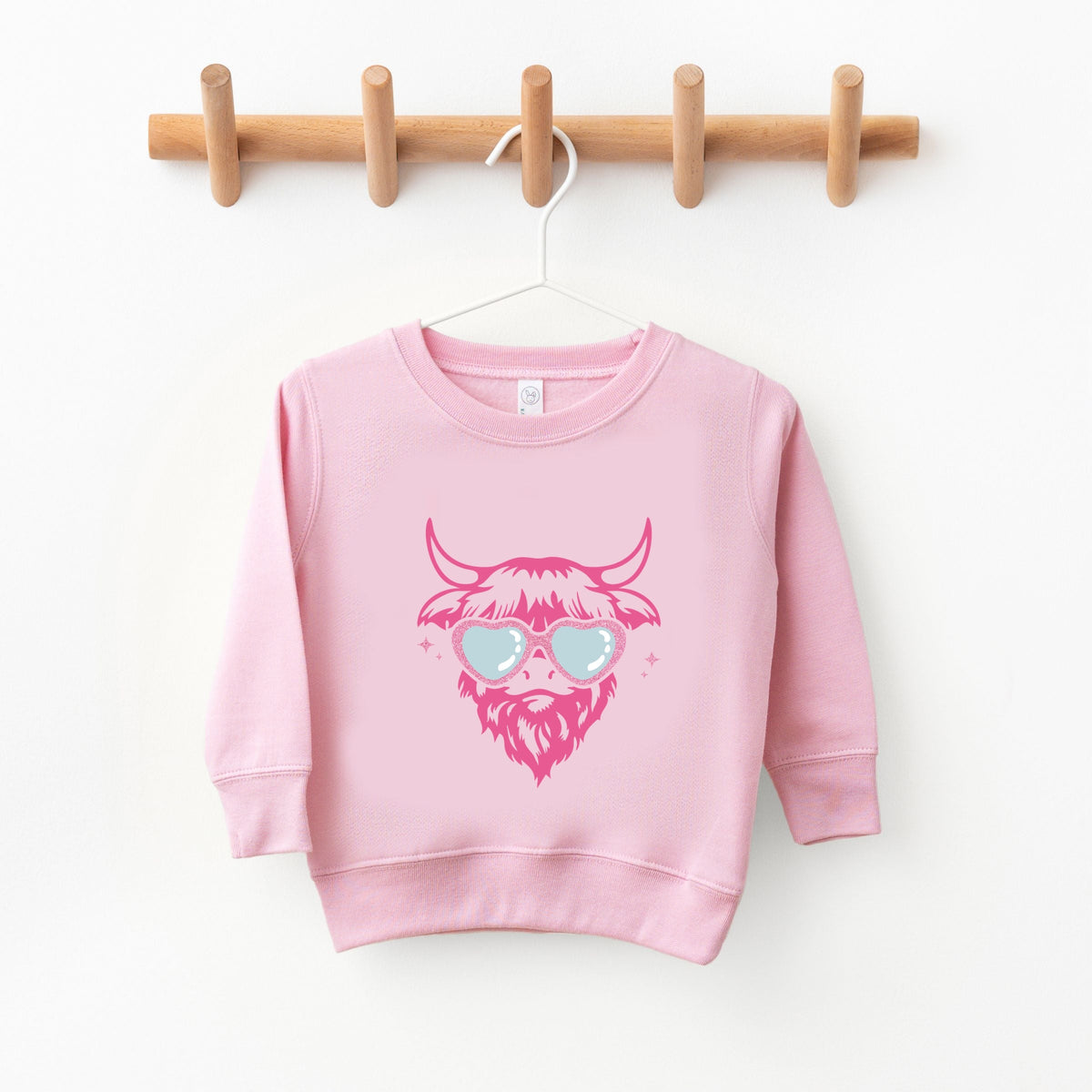 Cow Heart Glasses Glitter - Youth Graphic Sweatshirt