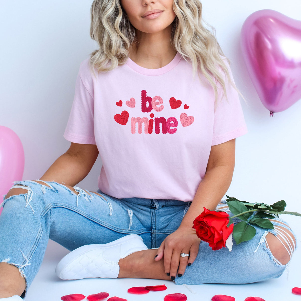 Be Mine Knit Print - Women's Short Sleeve Graphic T-Shirt