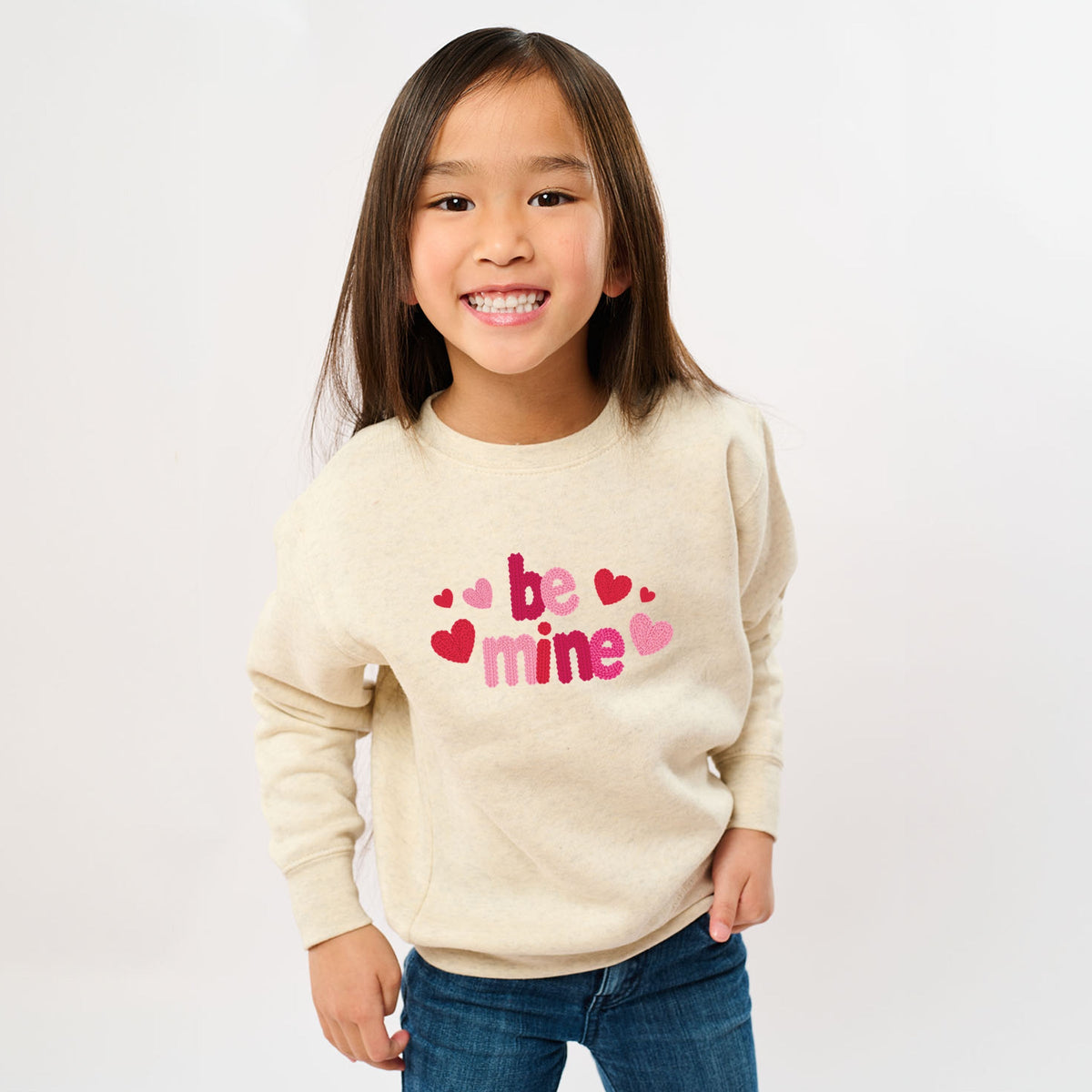 Be Mine Knit Print - Youth Graphic Sweatshirt