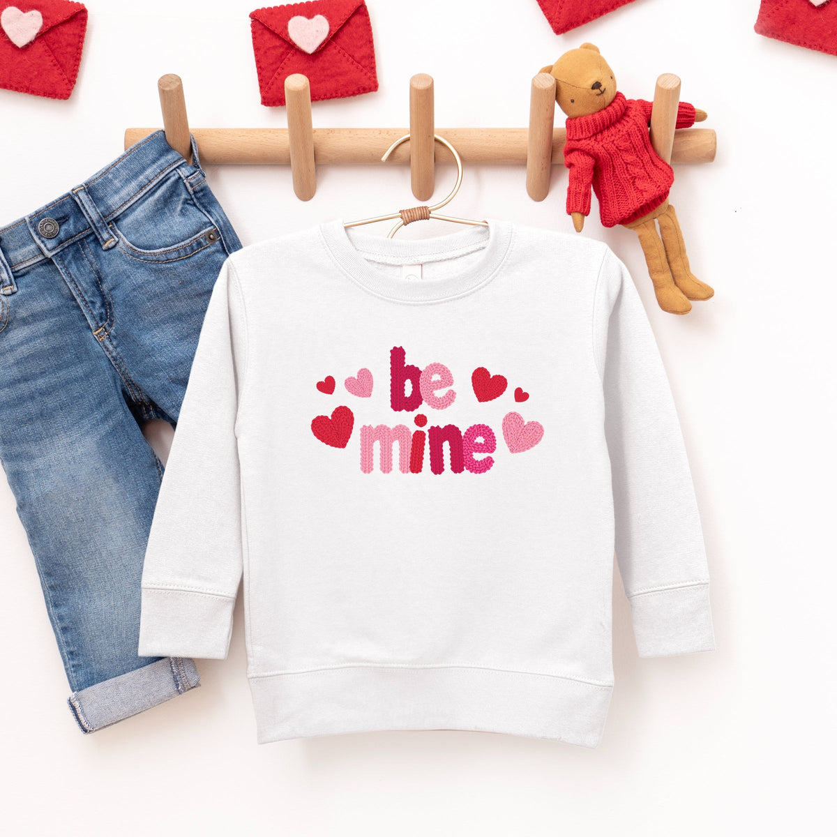 Be Mine Knit Print - Toddler Graphic Sweatshirt