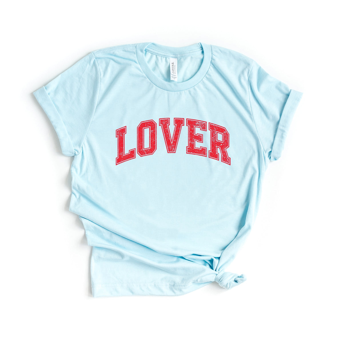 Lover Varsity Arched Distressed - Women's Short Sleeve Graphic T-Shirt
