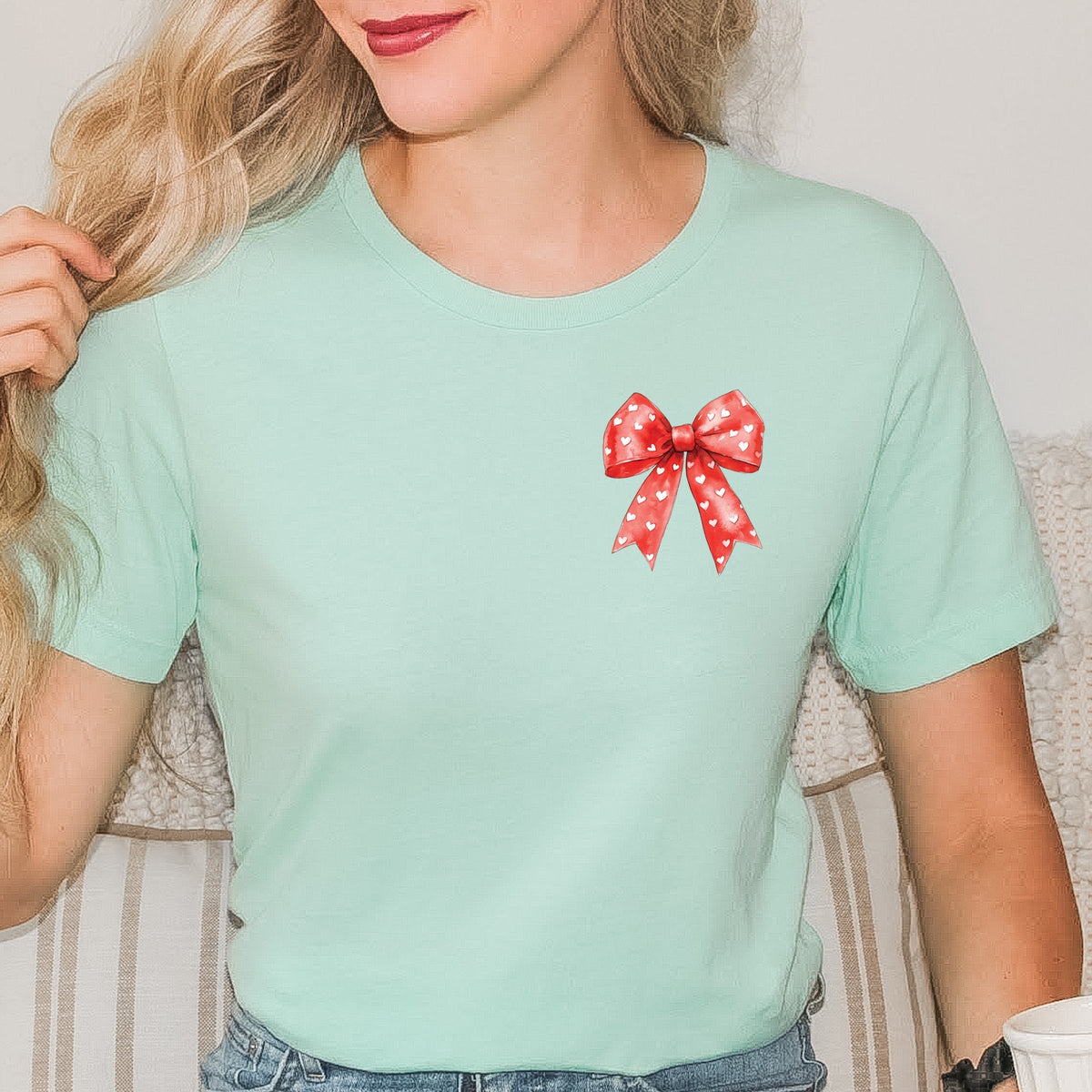 Valentine's Mama Coquette - Women's Short Sleeve Graphic T-Shirt