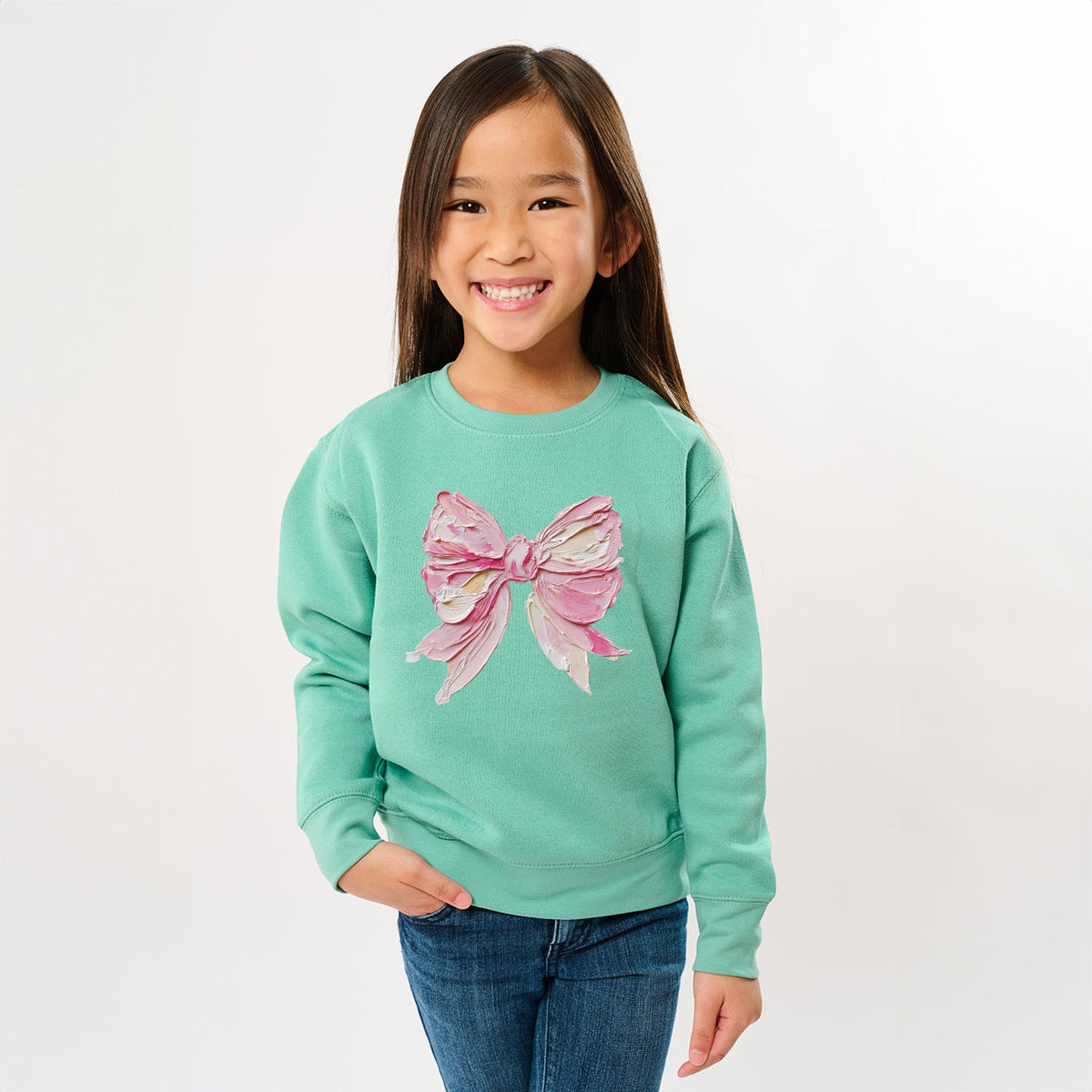 Coquette Bow Paint - Youth Graphic Sweatshirt