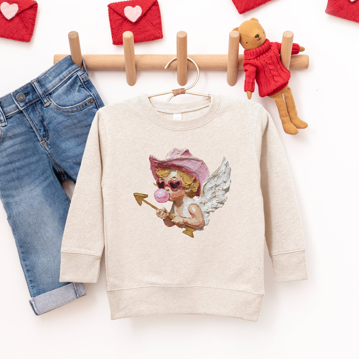 Cupid Heart Eyes Paint - Toddler Graphic Sweatshirt